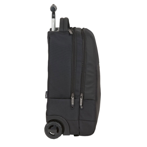 SAFTA Business black trolley backpack for 15.6" laptop + tablet + USB port, 43x32x21cm