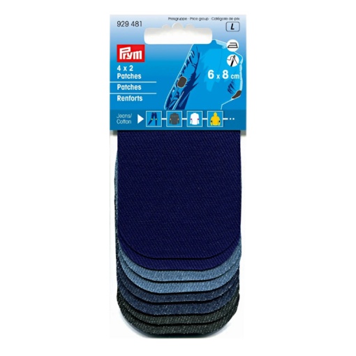 Reforço de Tecido de Coser/Termocolante 8x6cm Azul/Preto PRYM L