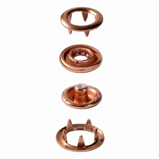Botões de pressão metálicos JERSEY 10mm cobre PRYM - 10 unidades