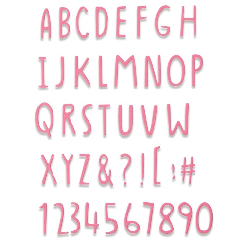 Cortante SIZZIX Thinlits alfabeto manuscrito
