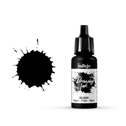 Tinta da China VALLEJO Preto 17ml
