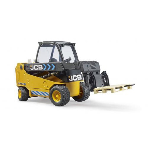 Porta-paletes JCB com Palete BRUDER