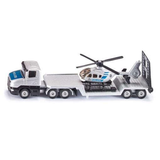 Camião de Transporte de Pesados com Helicóptero Miniatura SIKU