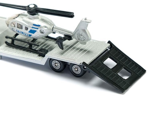 Camião de Transporte de Pesados com Helicóptero Miniatura SIKU