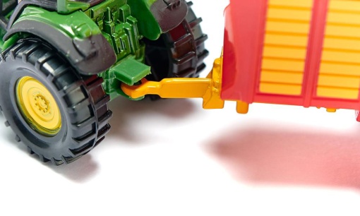 Trator John Deere com Trailer de Silhagem Miniatura SIKU