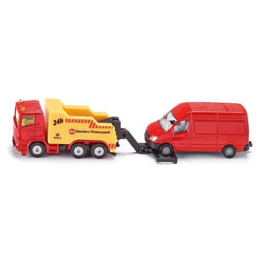 Camião de Reboque a Rebocar Carrinha Miniatura SIKU