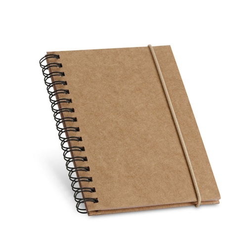 Caderno A6 Espiral Marlowe Pautado 60 folhas com Elástico Kraft