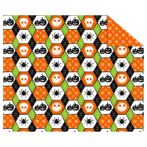 Cartolina URSUS 300g Halloween 49,5x68cm Caveiras/Aranhas