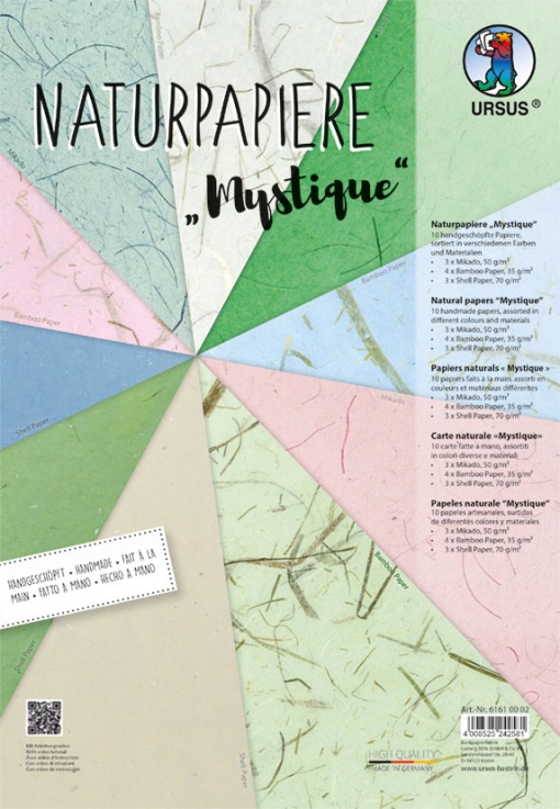 Papel Artesanal Natural URSUS 230x330mm 35-70g Mystique com 10