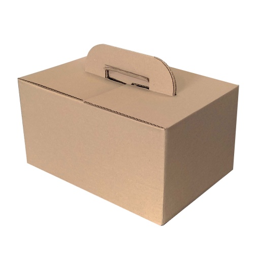 Caixa em Cartão Cabaz Delivery 32x22x17cm com pega Kraft