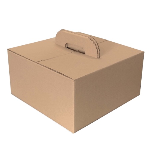 Caixa em Cartão Cabaz Delivery 33x33x17cm com pega Kraft