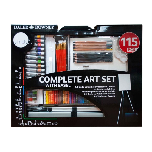 Conjunto de Pintura DALER-ROWNEY SIMPLY 115 Peças + Cavalete