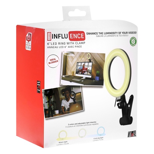 Ring light com clip para ecrã computador TNB Influence