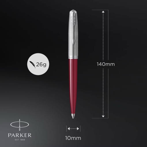 PARKER 51 ballpoint pen, resin, burgundy/silver