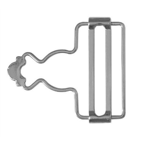 Fivela para suspensórios 42mm prateado COSE