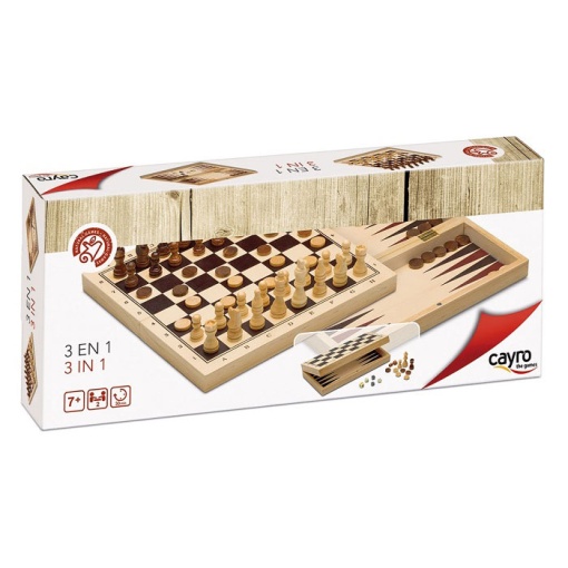 Jogo 3 em 1 Damas/Xadrez/Gamão CAYRO