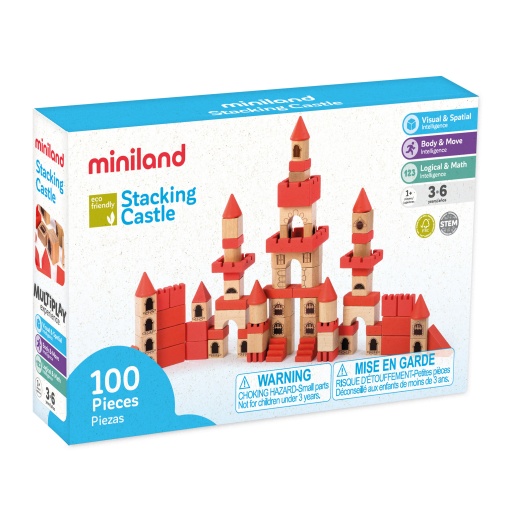 Jogo de Construção CASTELO 100 peças MINILAND Eco Friendly