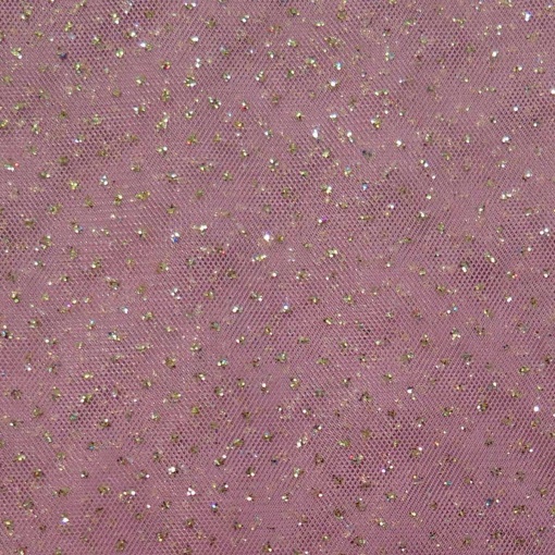 Tule com glitter rosa/dourado 1x1,60m 445956