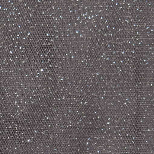 Tule com Glitter Cinza Escuro/Prateado 1x1,60m