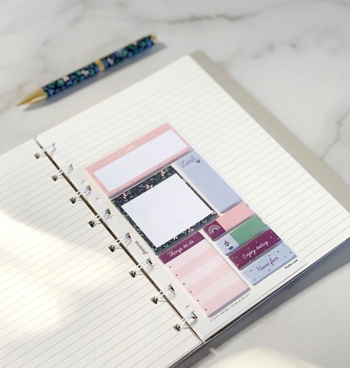 Conjunto de blocos de notas aderentes FILOFAX Garden - 8 unidades