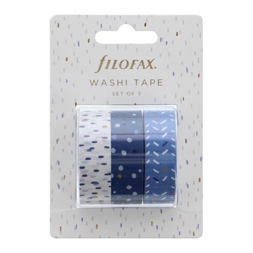 Fita decorativa washi tape 15mmx15m FILOFAX Indigo - 3 unidades