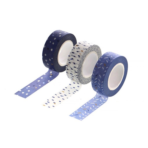 Fita decorativa washi tape 15mmx15m FILOFAX Indigo - 3 unidades
