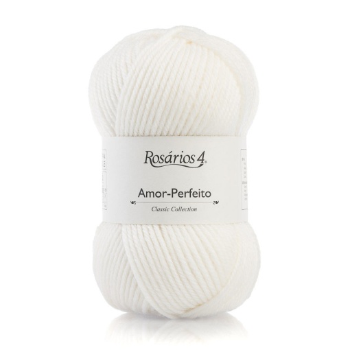 Fio de Tricot Rosários 4 Amor-perfeito 100g Branco 1