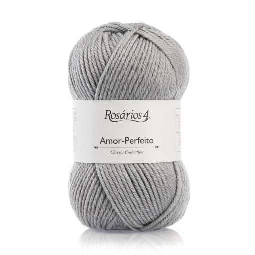 Fio de Tricot Rosários 4 Amor-perfeito 100g Cinza Médio 4