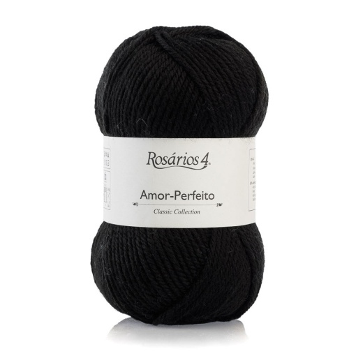 Fio de Tricot Rosários 4 Amor-perfeito 100g Preto 16