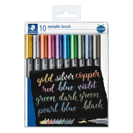 Brush Pen STAEDTLER Metallic 10 Cores