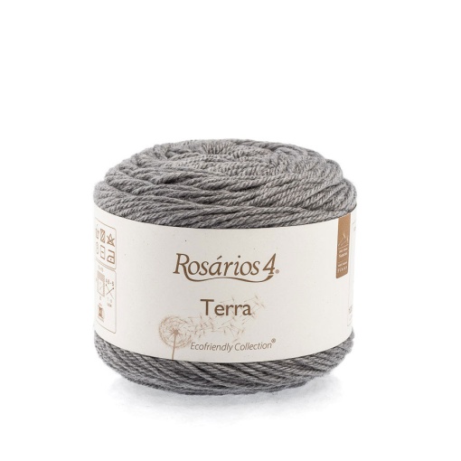 Fio de Tricot Rosários 4 Terra 100g Cinza Escuro 7