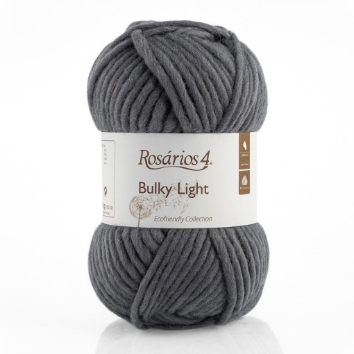 Fio de Tricot Rosários 4 Bulky Light 100g Cinza 5