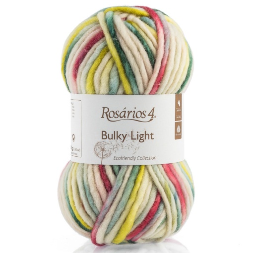 Fio de Tricot Rosários 4 Bulky Light Print 100g Pistache/bordeaux 204