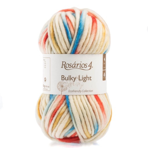 Fio de Tricot Rosários 4 Bulky Light Print 100g Vermelho/azul 216