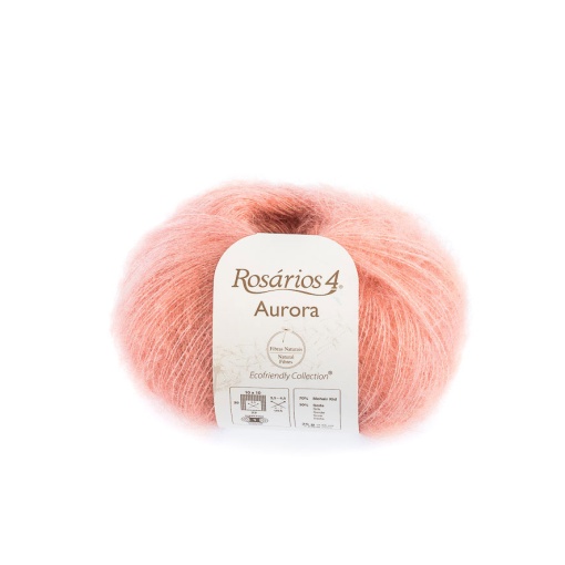 Fio de Tricot Rosários 4 AURORA 25g Salmão 16