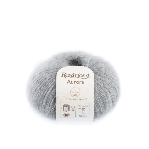 Fio de tricot ROSÁRIOS 4 Aurora cinza 21