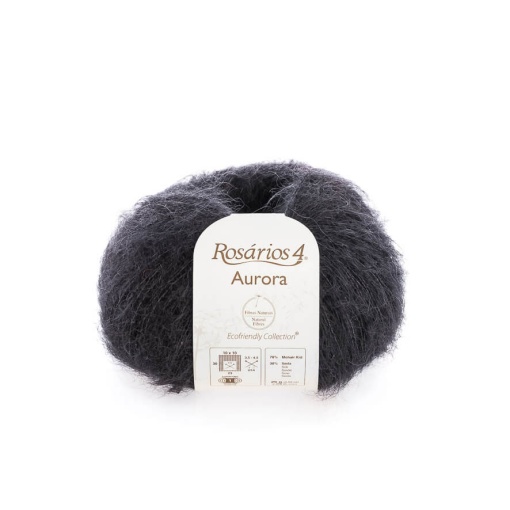 Fio de tricot ROSÁRIOS 4 Aurora preto 56