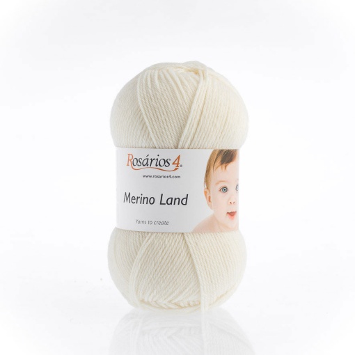 Fio de Tricot Rosários 4 Merino Land 50g Pérola 2