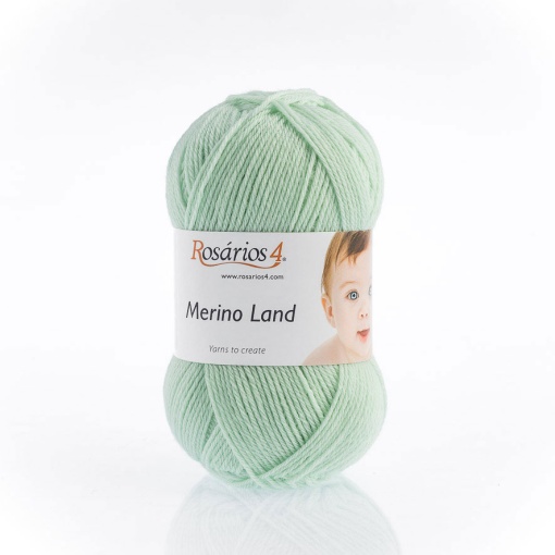 Fio de Tricot Rosários 4 Merino Land 50g Verde Bebé 3