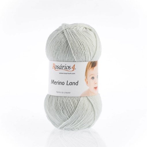 Fio de Tricot Rosários 4 Merino Land 50g Cinza Esverdeado 13