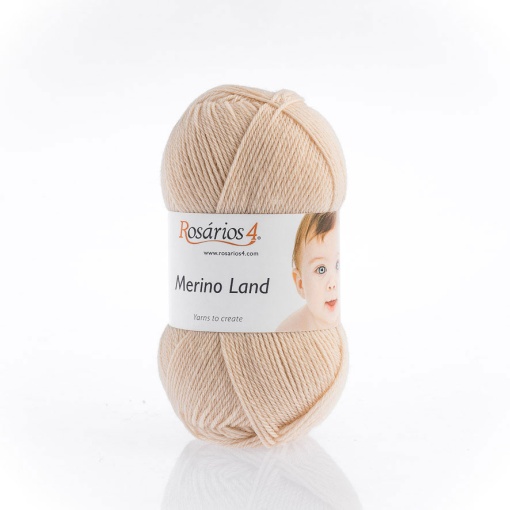 Fio de Tricot Rosários 4 Merino Land 50g Bege 14