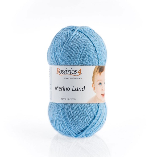 Fio de Tricot Rosários 4 Merino Land 50g Azul 20