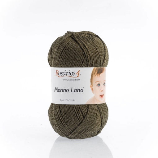 Fio de Tricot Rosários 4 Merino Land 50g Musgo 23