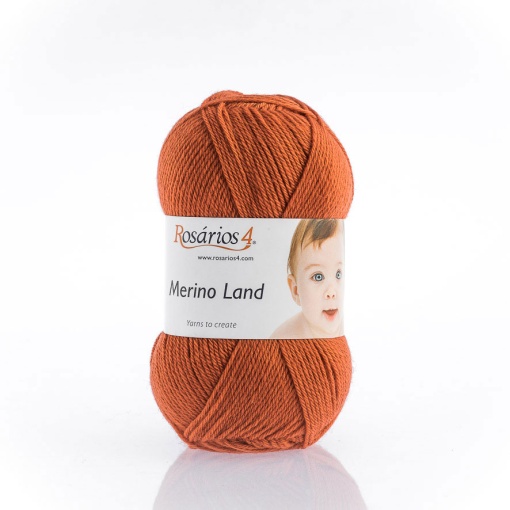 Fio de Tricot Rosários 4 Merino Land 50g Tijolo 24