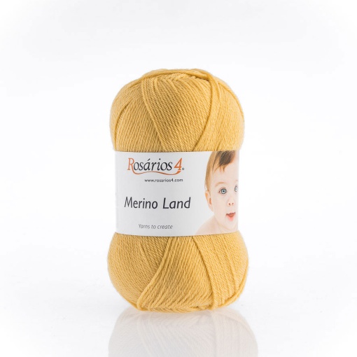 Fio de Tricot Rosários 4 Merino Land 50g Mel 29