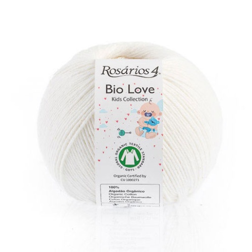 Fio de Tricot Rosários 4 Bio LOVE 50g Pérola 1 GOTS