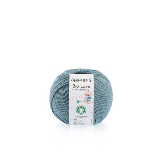 Fio de Tricot Rosários 4 Bio LOVE 50g Azul Médio 11 GOTS