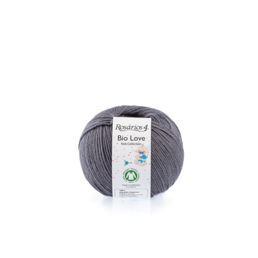 Fio de Tricot Rosários 4 Bio LOVE 50g Cinza Chumbo 23 GOTS