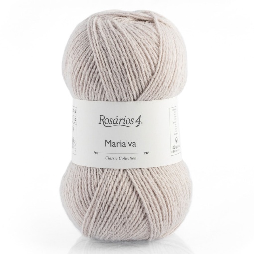 Fio de Tricot Rosários 4 Marialva 100g Cinza Claro 3