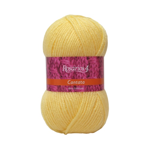 Fio de Tricot Rosários 4 Cantata 100g Amarelo Bebé 21